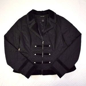 White House Black Market Jacket 10 Military Black